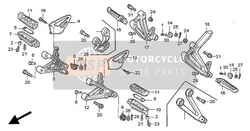 Soporte De Pasajero Para Honda CBR600 CBR 600 F4 Con Tornillos 1 Par 1999 - 2000 - Imagen 4 de 4