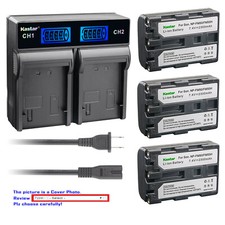 Kastar Battery LCD Rapid Charger for Sony NP-FM50 FM55H Sony MVC-CD350 MVC-CD400