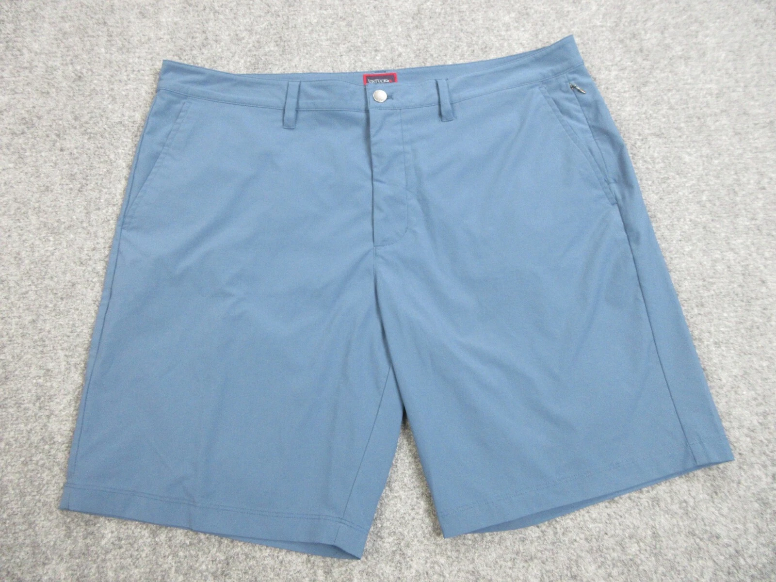 Untuckit Shorts Mens 40 Blue Chino Chancellor Snap Pocket Lightweight 40X20