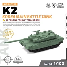 1/100 15mm WarGaming Military Model Kit Korea K2 Main Battle Tank