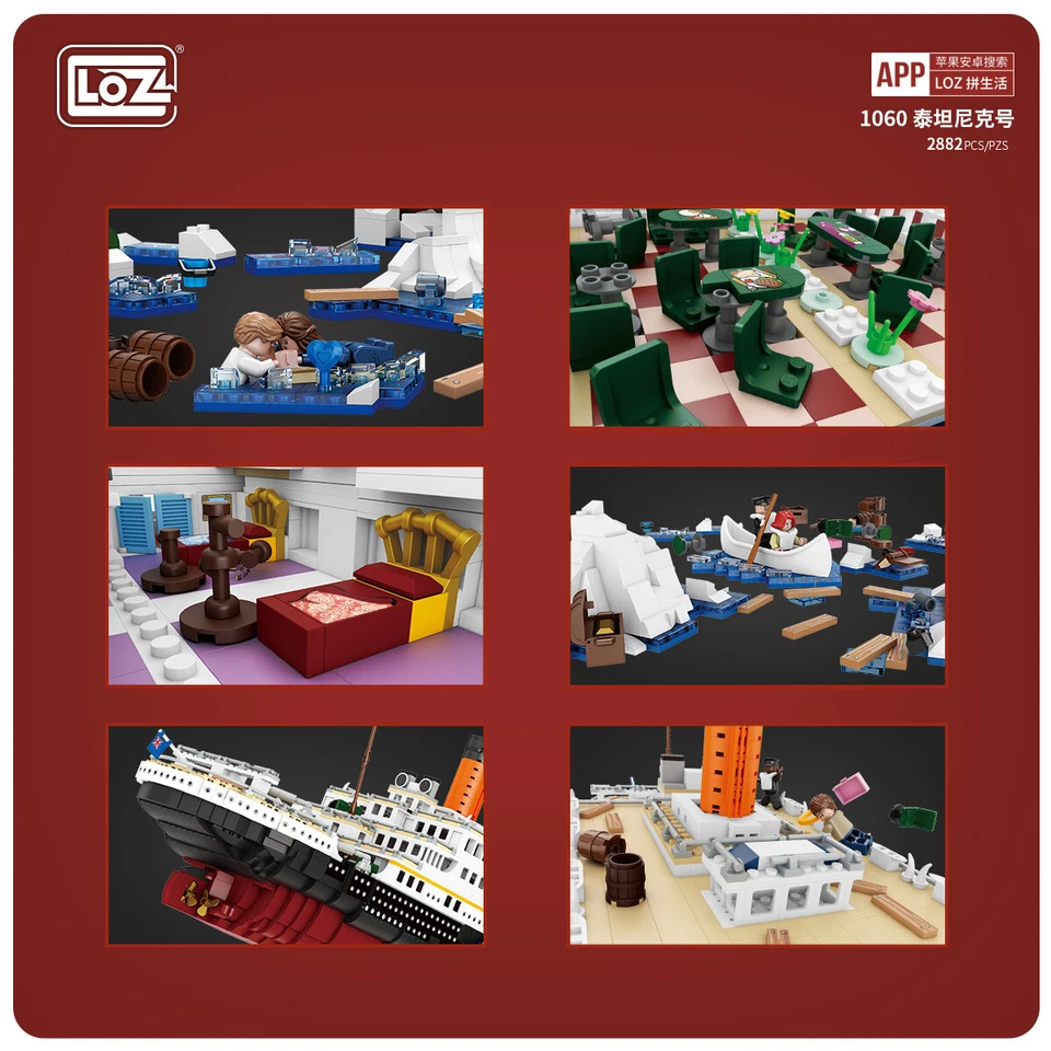 LOZ Titanic Sinking Scene Building Blocks Set Model Home Decor Gift Kids Adults - image 3 of 4