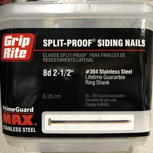 Grip Rite 5 Box Stainless Steel 8d X 21/2" Siding Nail MAXN62449