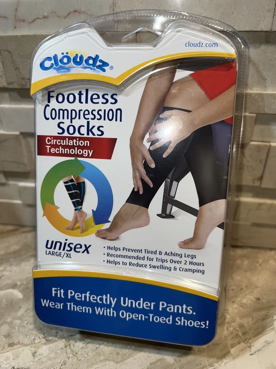 Cloudz Footless Compression Socks Circulation Technology Unisex Large / XL  - NEW