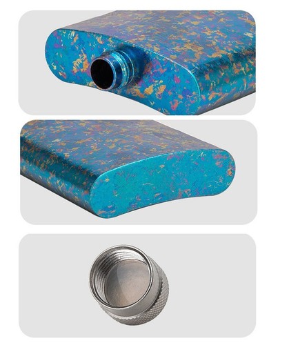 Titanium Flaon 100ml kleiner Flachmann für Outdoor Reise Weinflasche - Bild 6 von 10