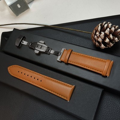 Leather Watchband Fit For Samsung 4 Classic/Active 2/3 5 44mm 40mm 5 Pro Huawei