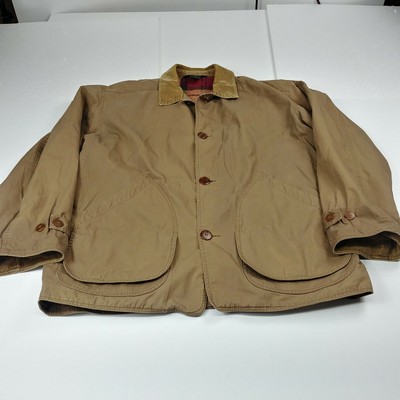 J Crew Mens Parka Barn Jacket Coat Size Large L Brown Solid