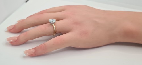 4.00 Ct D VS1 Round Solitaire 14k Two Tone Lab Grown Diamond Ring IGI Certified - Picture 4 of 8