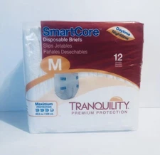 Tranquility SmartCore Disposable Brief Medium Case of 96 #2312 Adult Diaper