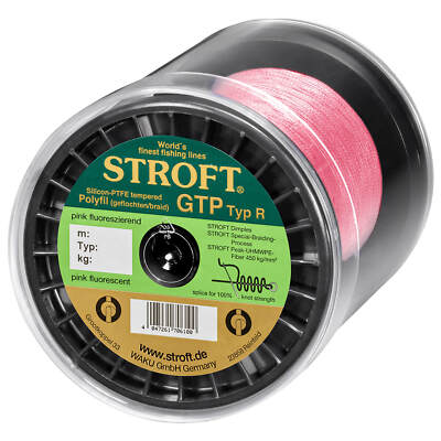 Line Stroft GTP Typ R Woven 1000m Pink Fluor Fishing Line Leader