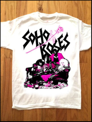 VTG SOHO ROSES 80s T-Shirt Tee Short Sleeve All Size S to 5XL TN0327