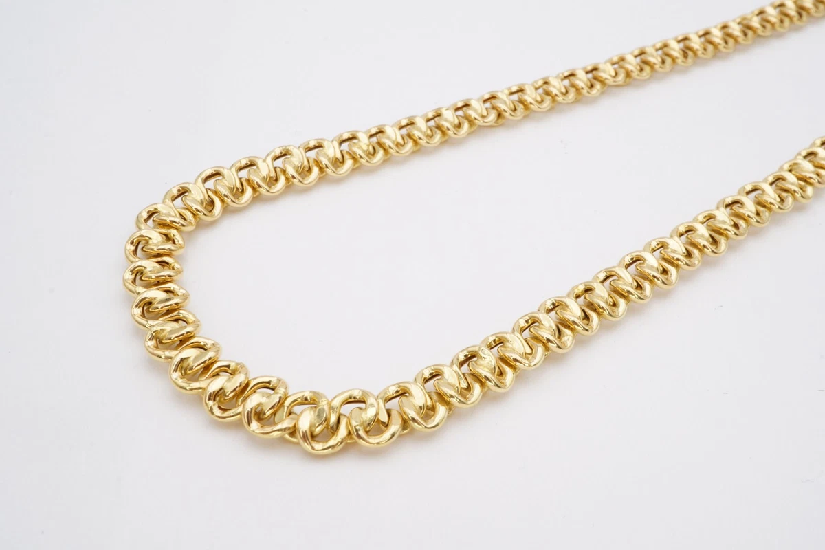 Aurafin 14k Yellow Gold Link Necklace 17.5