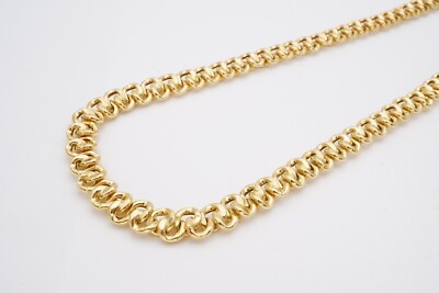 Aurafin 14k Yellow Gold Link Necklace 17.5