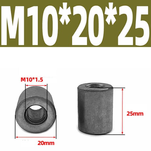 M8-M20 Threaded Sleeve Rod Bar Stud Round Connector Nut A3 carbon steel Nuts - Picture 126 of 182