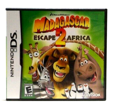 NINTENDO DS Madagascar Escape 2 Africa video game with case ACTIVISION