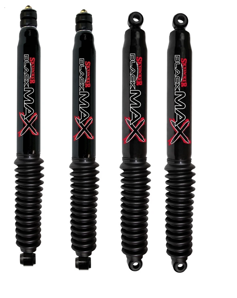 01-10 Chevy GMC 2500HD 3500HD 4WD W/ 2" Lift / Level Skyjacker Black MAX Shocks - Imagem 3 de 4