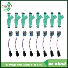 Set of 8 Fuel Injectors for 96-99 Dodge Ram Dakota 5.2L 5.9L 53030778 0280155789