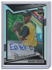 ENYER CEPEDA DOMINICAN PROSPECT LGE. 2022 PANINI ELITE EXTRA EDITION SIGNED CARD