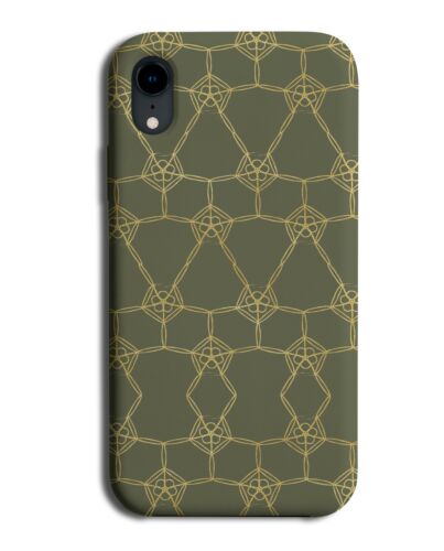 Dark Grey and Golden Triangles Lining Phone Case Cover Gold F893  - Afbeelding 1 van 1