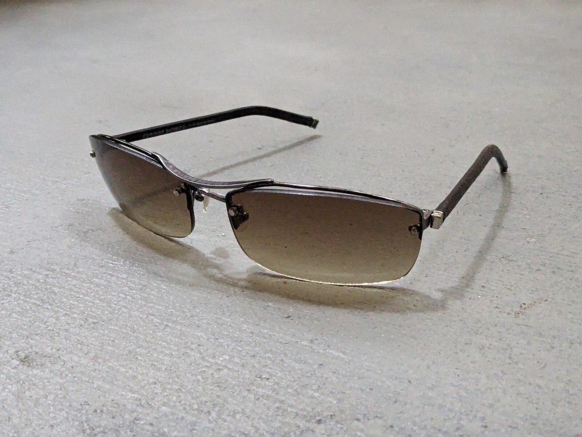 CHROME HEARTS Amped Sunglasses Black Silver Gray Cross CHROME HEARTS Amped Sunglasses Black Silver Gray Cross