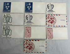 Vintage 1967 Interpex Stamp Coin Show Envelope Lot First Day Of Issue Air Mail