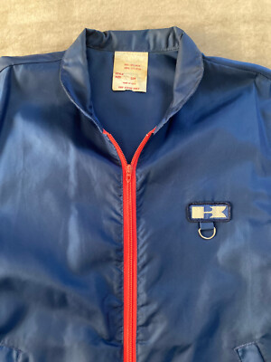 Vintage 70s Kawasaki Motorcycle Full Zip Nylon Windbreaker Jacket