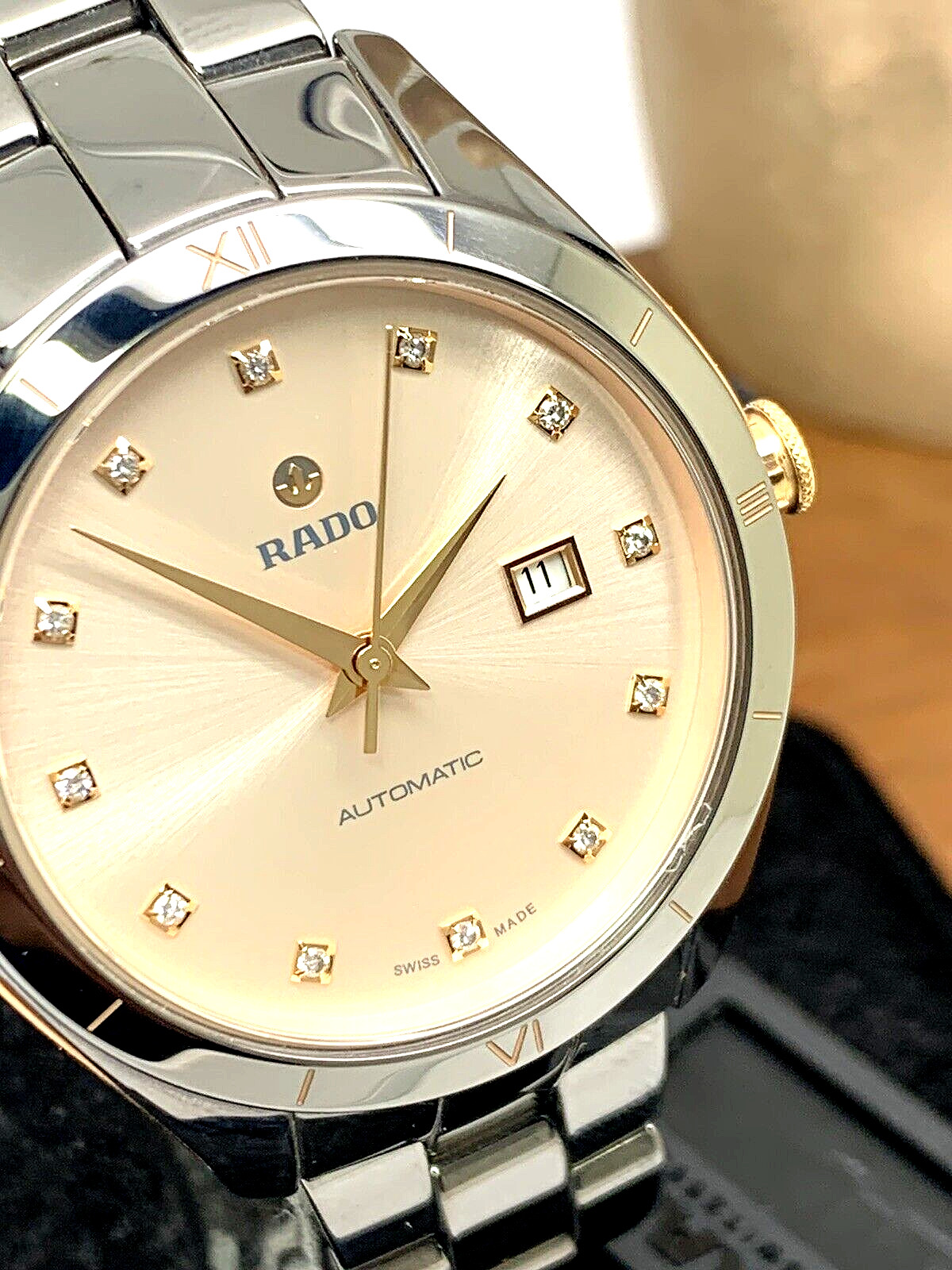 Rado Women's Watch R32043712 Hyperchrome Swiss Automatic Diamond Rose Dial 36mm