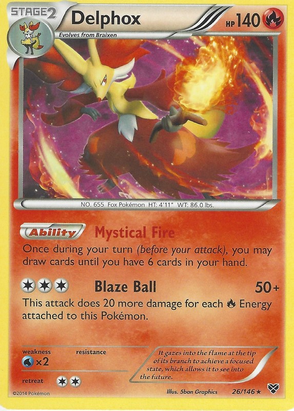 26/146 Delphox Rare Card: Pokemon Trading Card Game XY-01 Base Set
