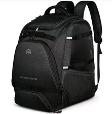 OutdoorMaster Ski Boot Bag, 50L Waterproof Snowboard Bag for One Size, Black 