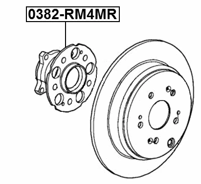 Fits Honda Cr-v Crv 12-16 Rear Wheel Hub Febest 0382-RM4MR OEM 42200-T0A-951 - Imagem 2 de 3