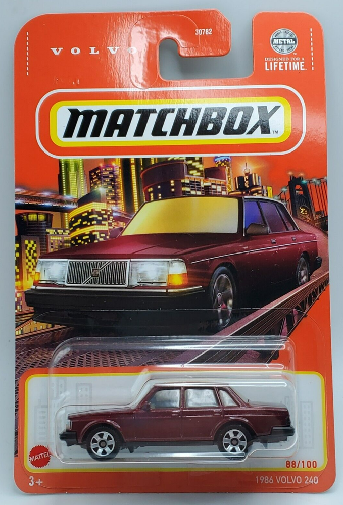 2024 Matchbox Maroon 1986 Volvo 240 #88