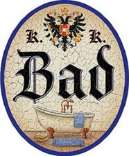Bad + Nostalgieschild