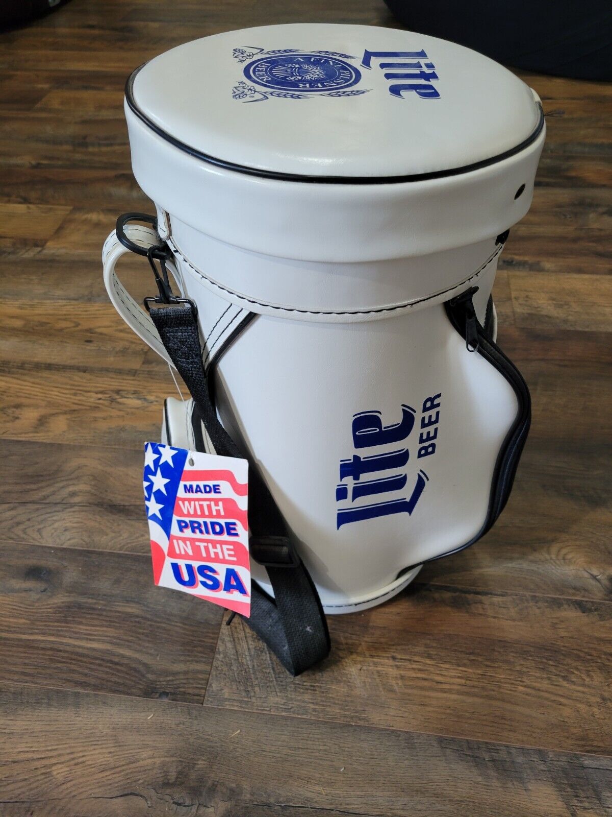 Miller Lite A Fine Pilsner Beer Novelty Golf Bag Ice Chest Cooler Vintage Rare