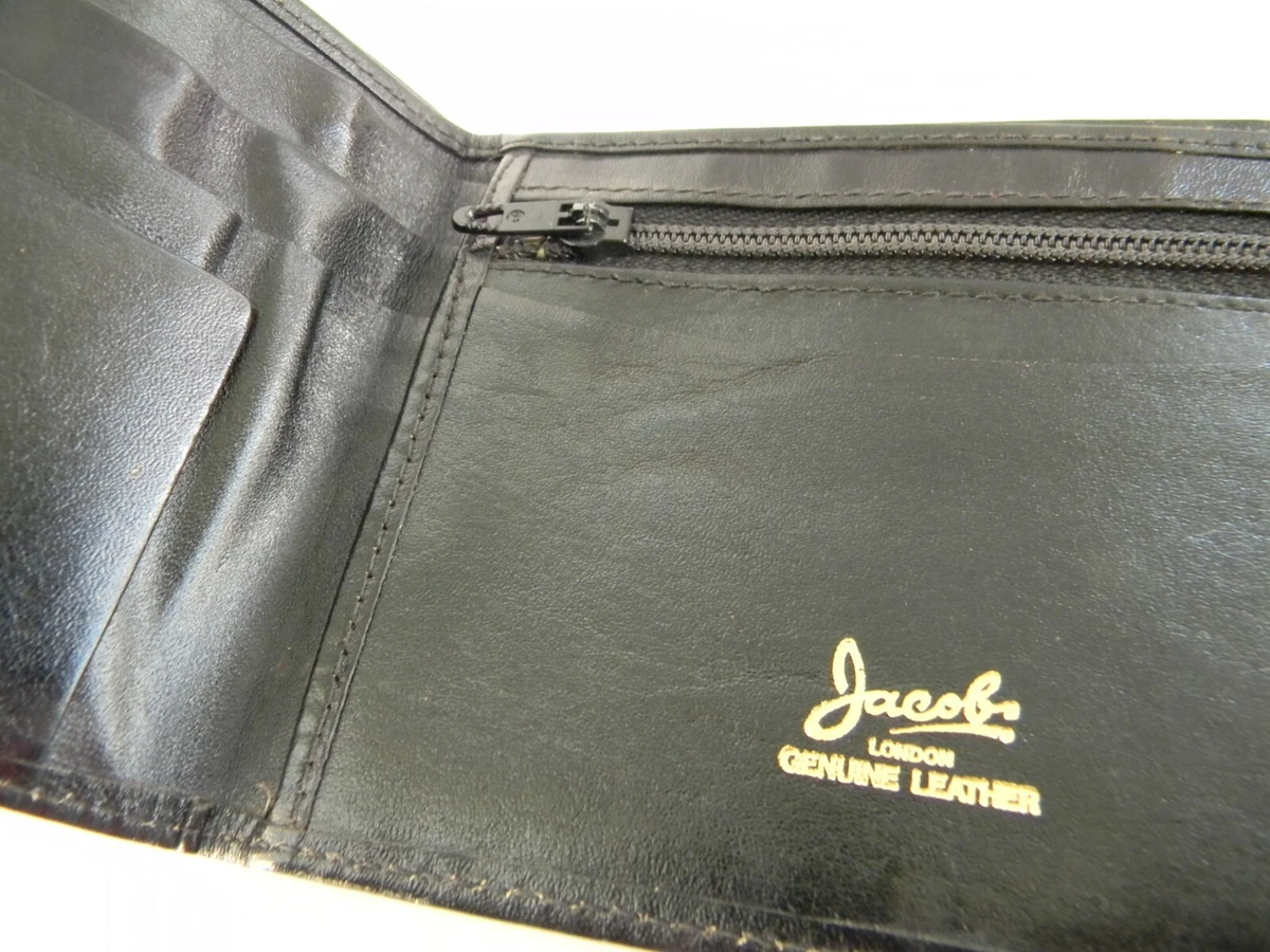 Vintage Jacob Black Leather Business Card Wallet Credit Card