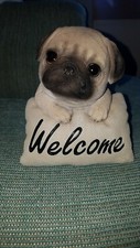Pug Welcome Statue