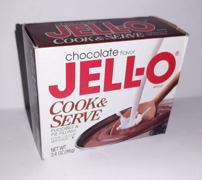 Jell-O Pudding Chocolate Cook 'n Serve Sealed Box Vintage 90s | eBay