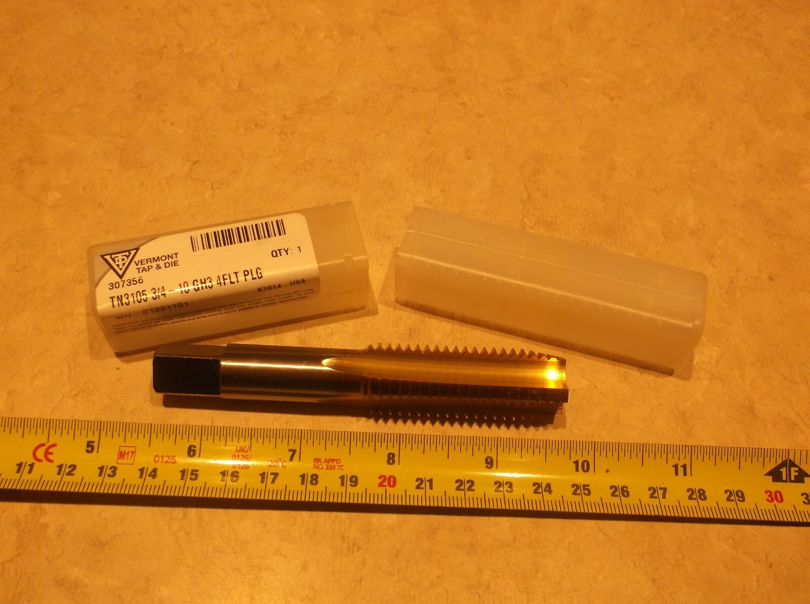 VERMONT TAP & DIE TN3105 3/410GH3 GH3 4 Flute PLG eBay