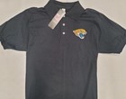 0730 NFL Team Apparel JACKSONVILLE JAGUARS Football Polo Golf Shirt BLACK New