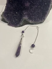 Blessed Amethyst Pendulum | Crystal Dowsing Pendulum | Divination