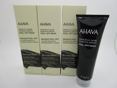 Ahava PEEL-OFF MASK Dunaliella Algae Refresh & Smooth 4.2 oz - LOT of 3