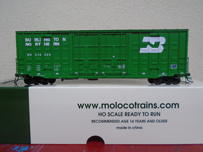 Moloco Trains Burlington Northern ACF 50' Hi-Cube Waffle Boxcar 60017 BN 11-81