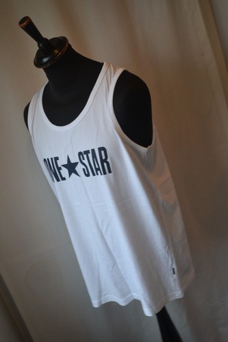Vtg converse one star white vest shirt sz L mod casual sport - Picture 5 of 12