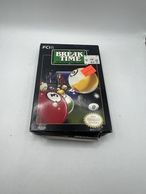 BREAK TIME: THE NATIONAL POOL TOUR NINTENDO NES GAME ~ BOX GAME & MANUAL ~