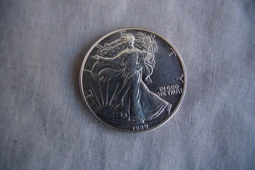 1989 US Walking Liberty 1 oz Fine (.999) Silver Dollar Coin