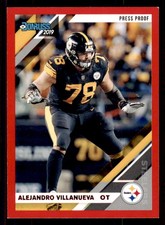 2019 Donruss #217 Alejandro Villanueva Press Proof Red Pittsburgh Steelers