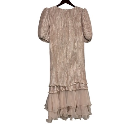 usa made formal dresses Pierre Labiche in Women's 10 Vintage Dress 80s Bubble Sleeve nav-470
