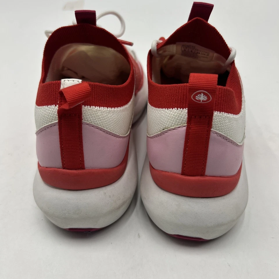 Nurture Response Boulder Chunky Sneakers Ladies 8 White Red Pnk Split Sole - Image 3 of 4