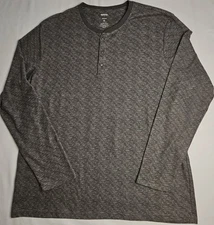 Mens Sonoma Long Sleeve Henley Thermal Shirt Size XL - NICE