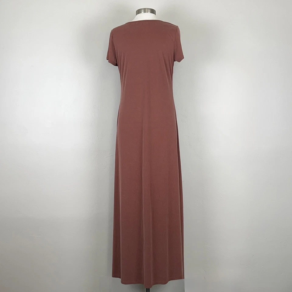Urban Outfitters Dress Women XL Brown Knit Button Front Ribbed Stretch - Image 2 of 4