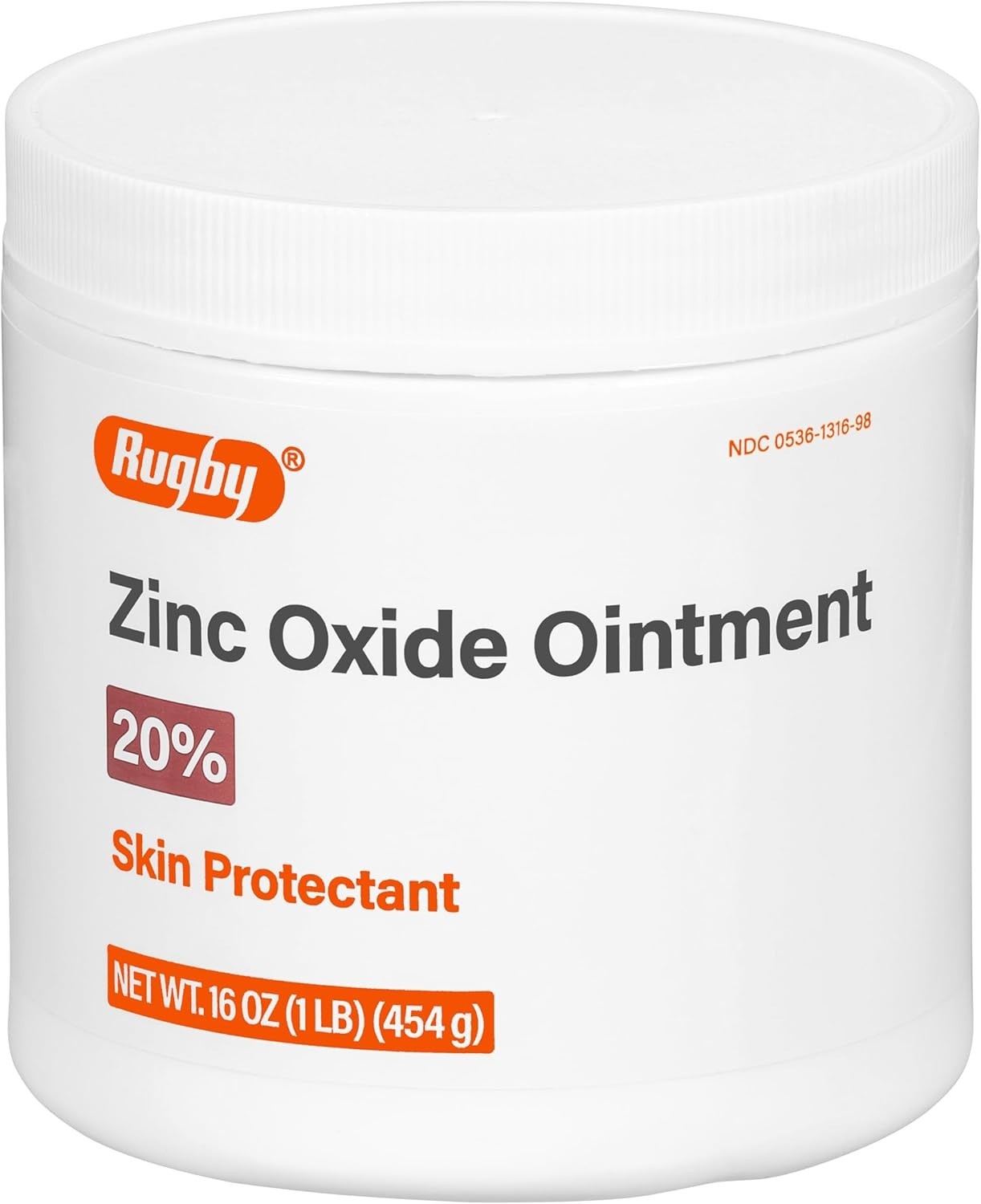 Rugby Zinc Oxide Ointment 20% Skin Protectant 16 Oz (1 LB) __