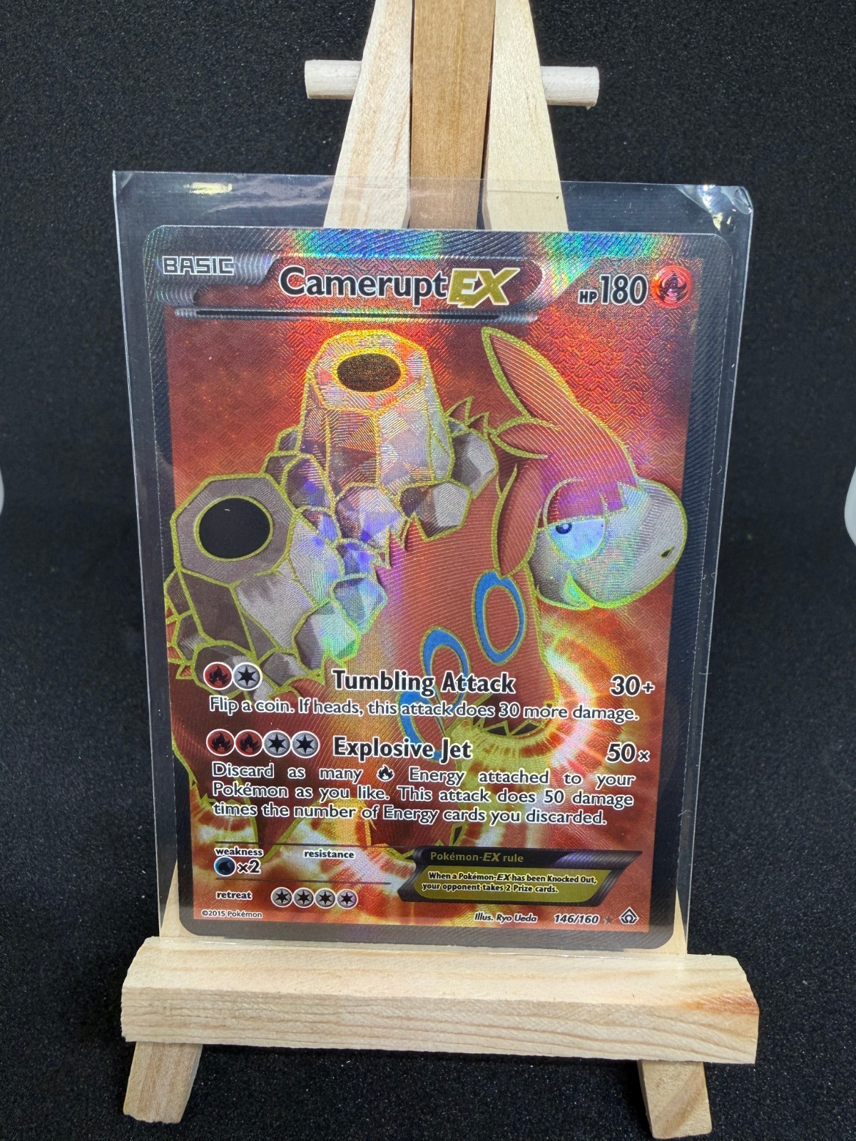 Pokemon Camerupt EX (146 Full Art) Holo Ultra Rare XY - Primal Clash 146/160 LP